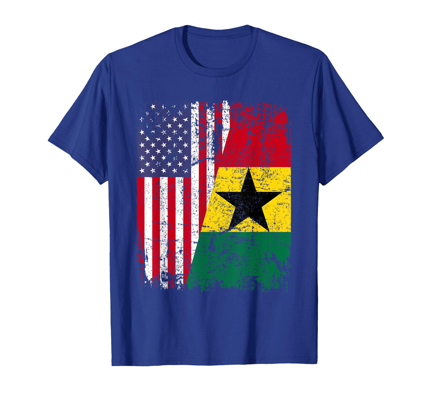 GHANAIAN ROOTS | Half American Flag | GHANA T-Shirt