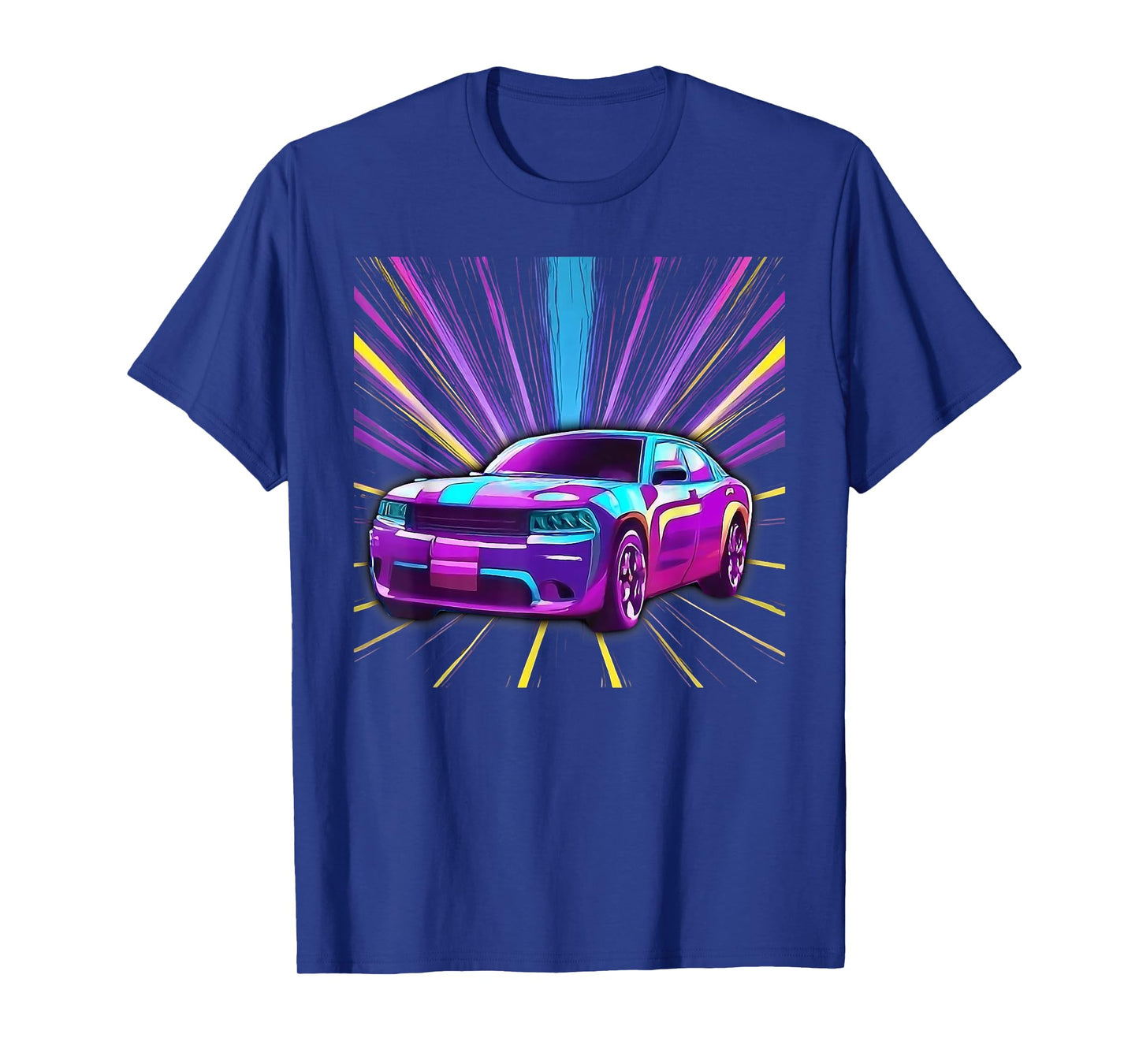 Cool Purple Muscle Car Exotic Race Sports Racing Graphic T-Shirt