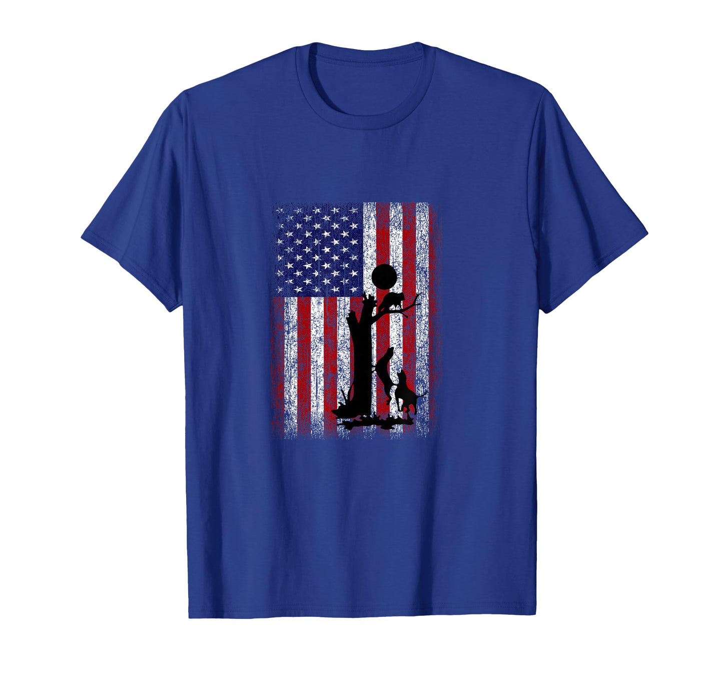 Patriotic Coon Hunting Dogs American Flag T-Shirt