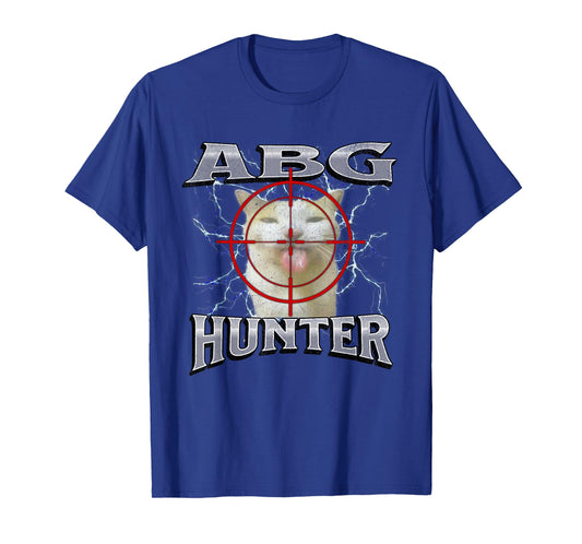 ABG Hunter Funny Offensive Cat Meme Bootleg Graphic T-Shirt for Men Women