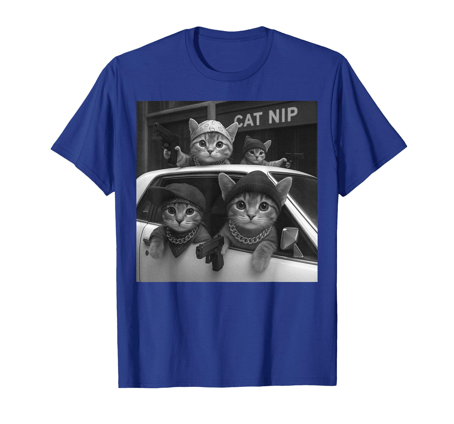 Cat Gang Vintage Funny Kitty Gangster Meme T-Shirt