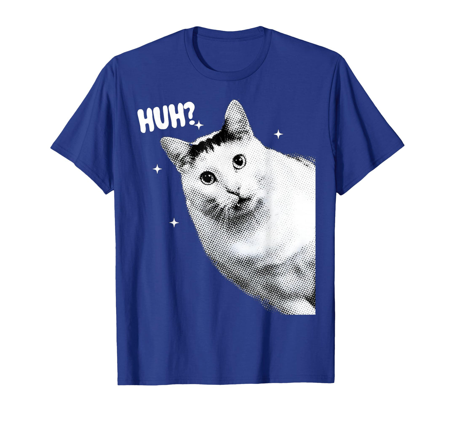 Y2K Funny Huh Cat Meme Retro Cat Vintage Kitty Humor Shirt T-Shirt