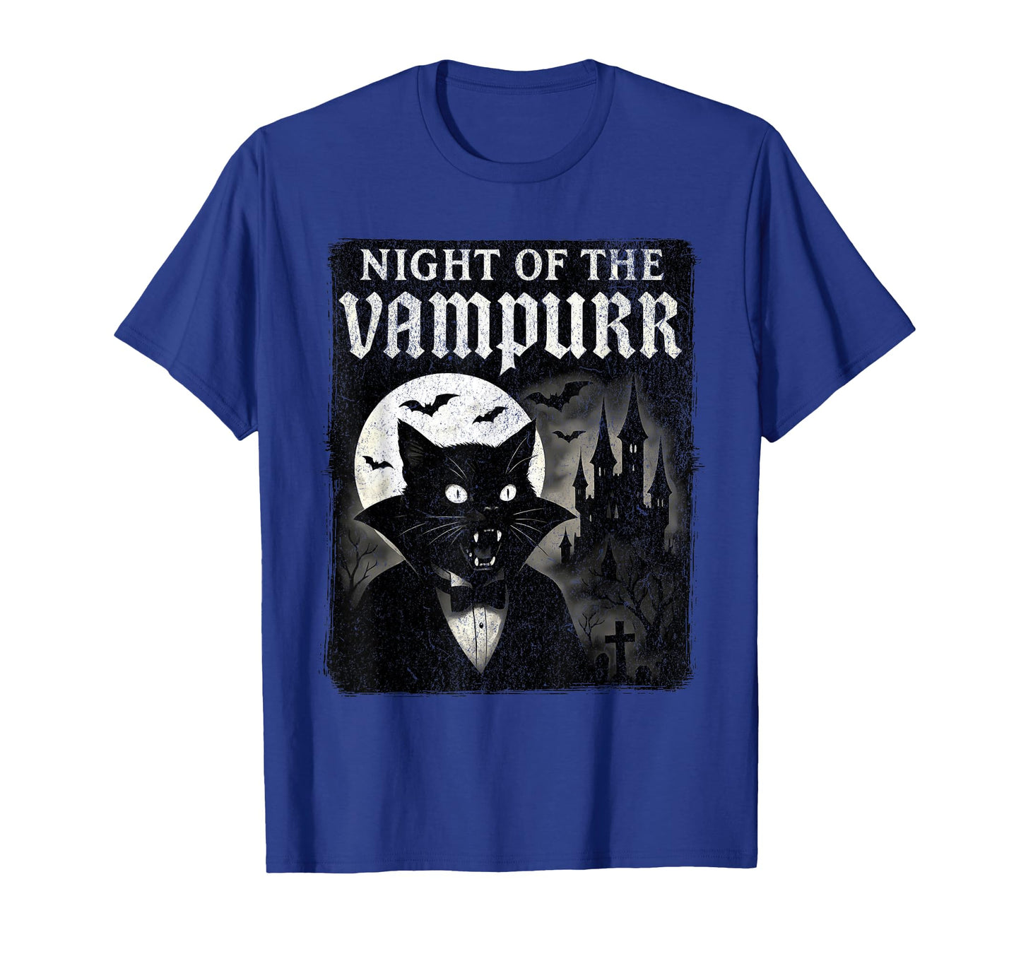Night of The Vampurr - Halloween Vampire Cat T-Shirt
