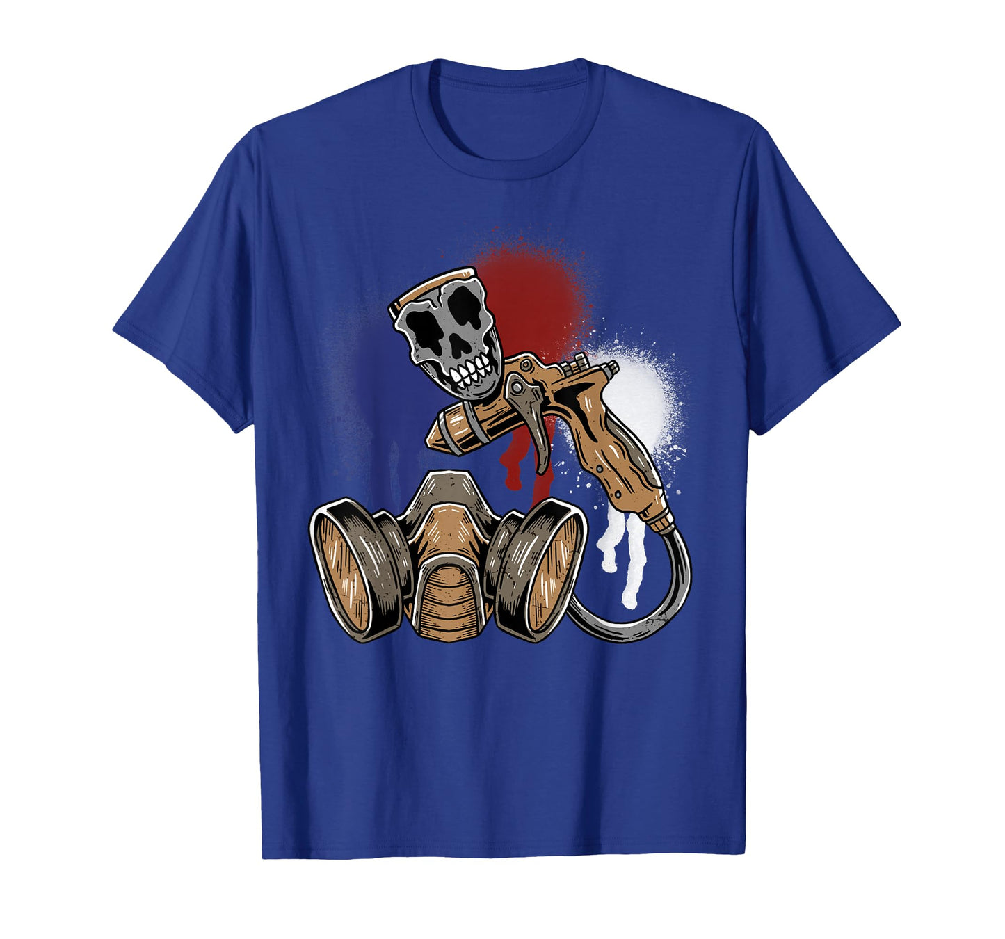 Auto Body Mask Vehicle Sprayer Skull Automotive Car Painter T-Shirt