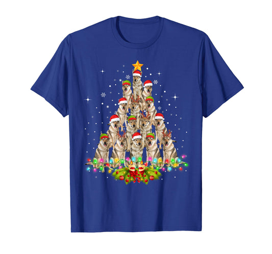 Wolfs Tree Christmas Sweater Xmas Pet Animal Wolf Lover Gift T-Shirt