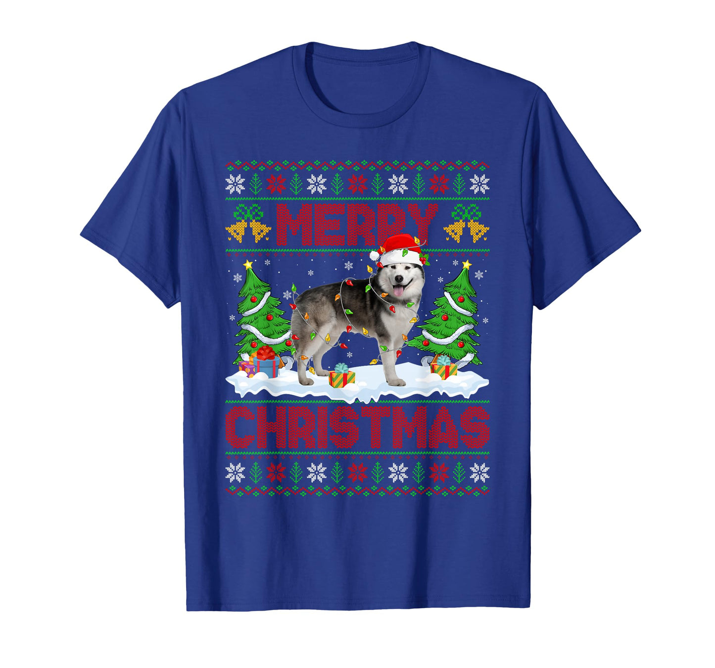 Alaskan Malamute Ugly Xmas Sweater Funny Pet Dog Christmas T-Shirt