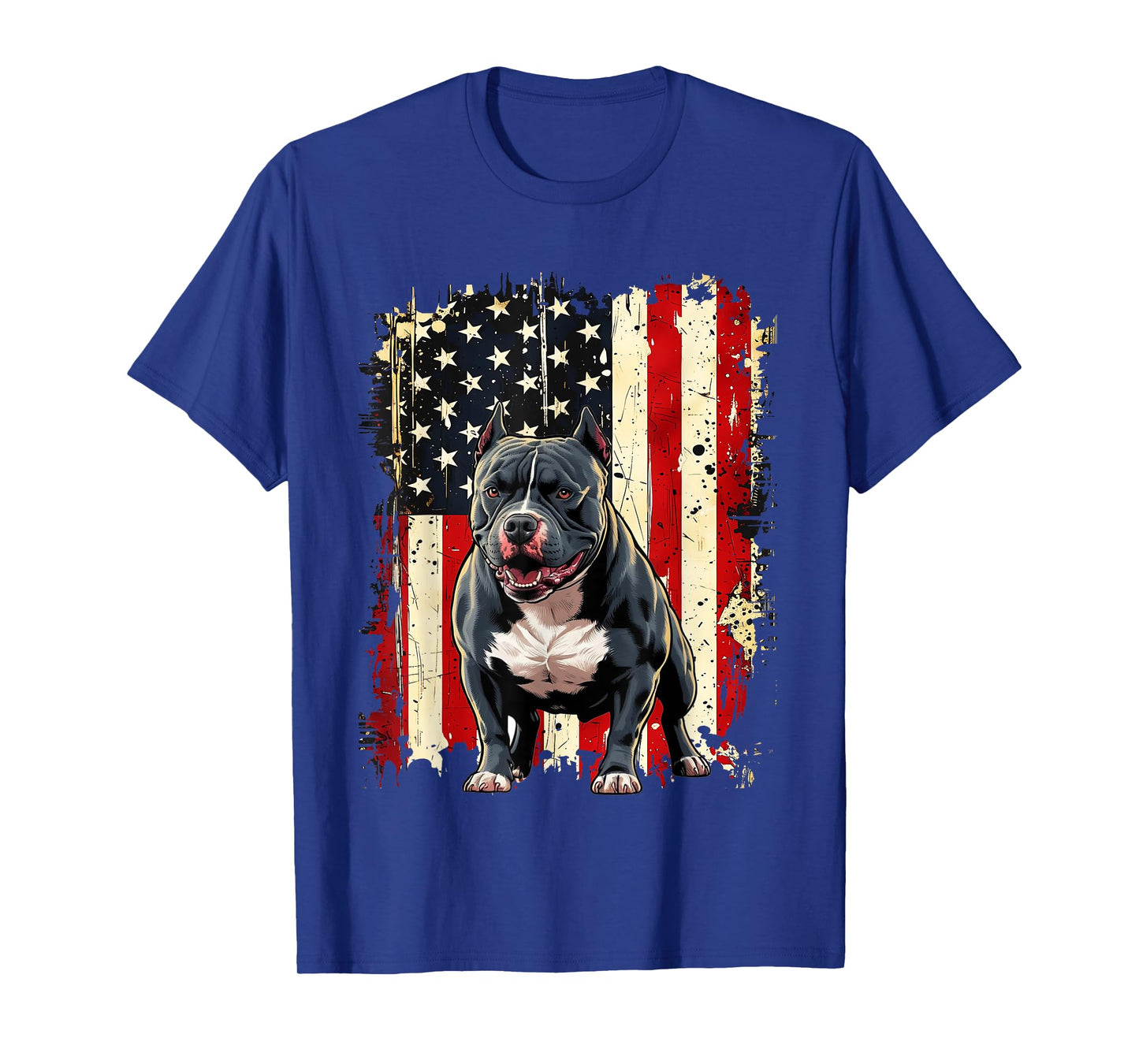 American Flag Dog Pitbull T-Shirt