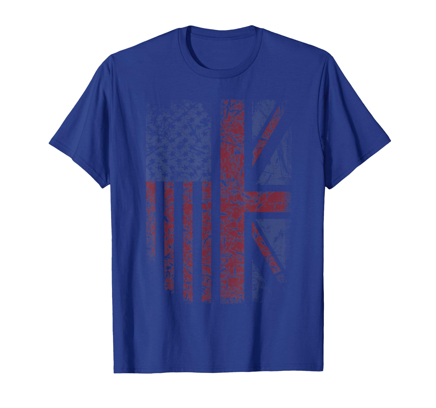 American Flag & British Flag USA UK Stars Stripes Union Jack T-Shirt