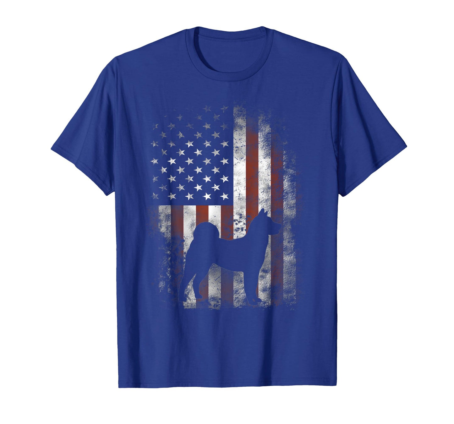 Akita Inu T-Shirt American Flag Patriotic 4th Of July T-Shirt
