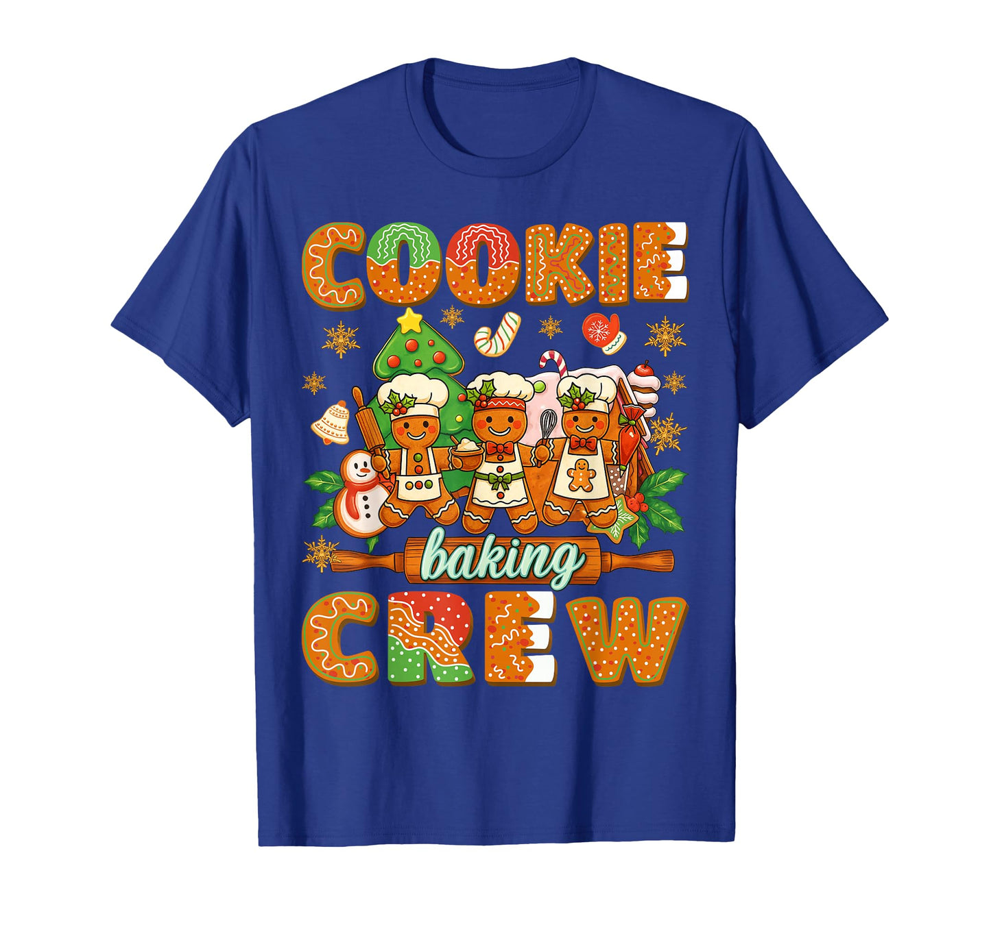 Christmas Cookie Baking Crew Gingerbread Man Xmas Baker Kids T-Shirt