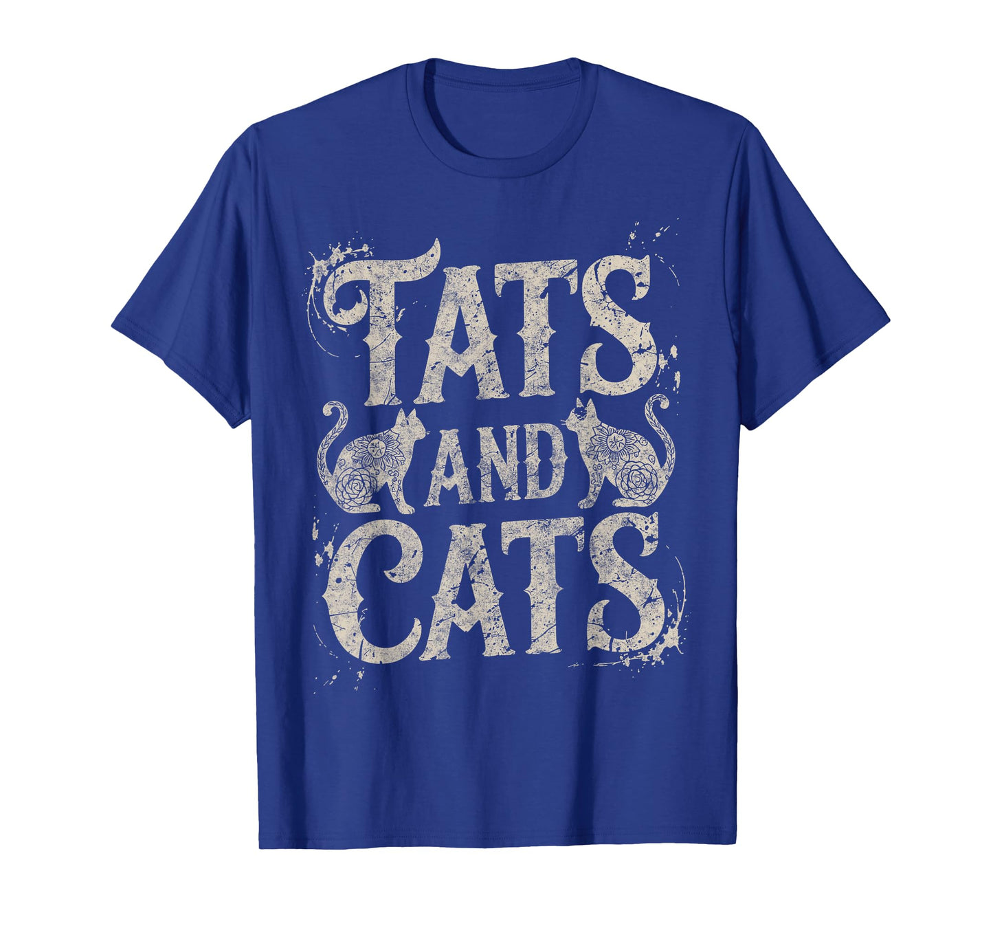 Tats and Cats Old School Tattoo Artist Cat and Tattoes Lover T-Shirt