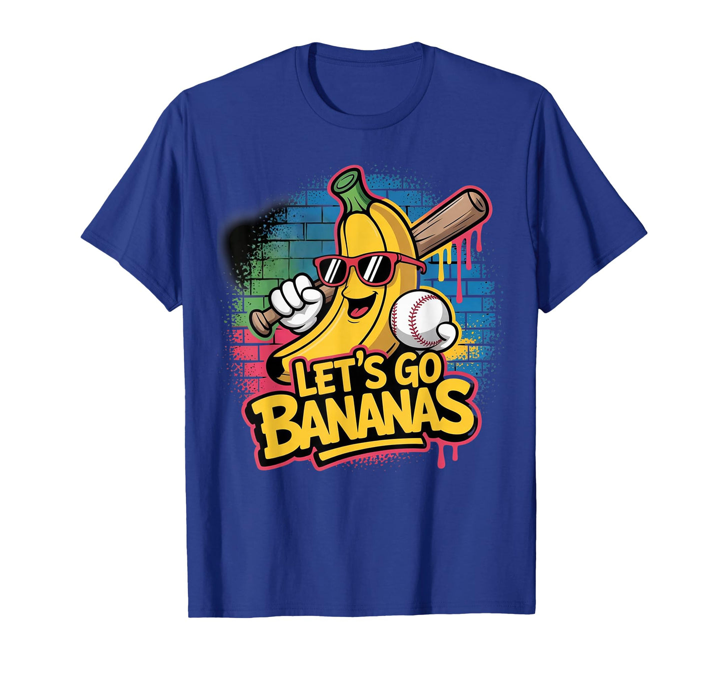 Funny Banana Let's Go Bananas Baseball T-Shirt