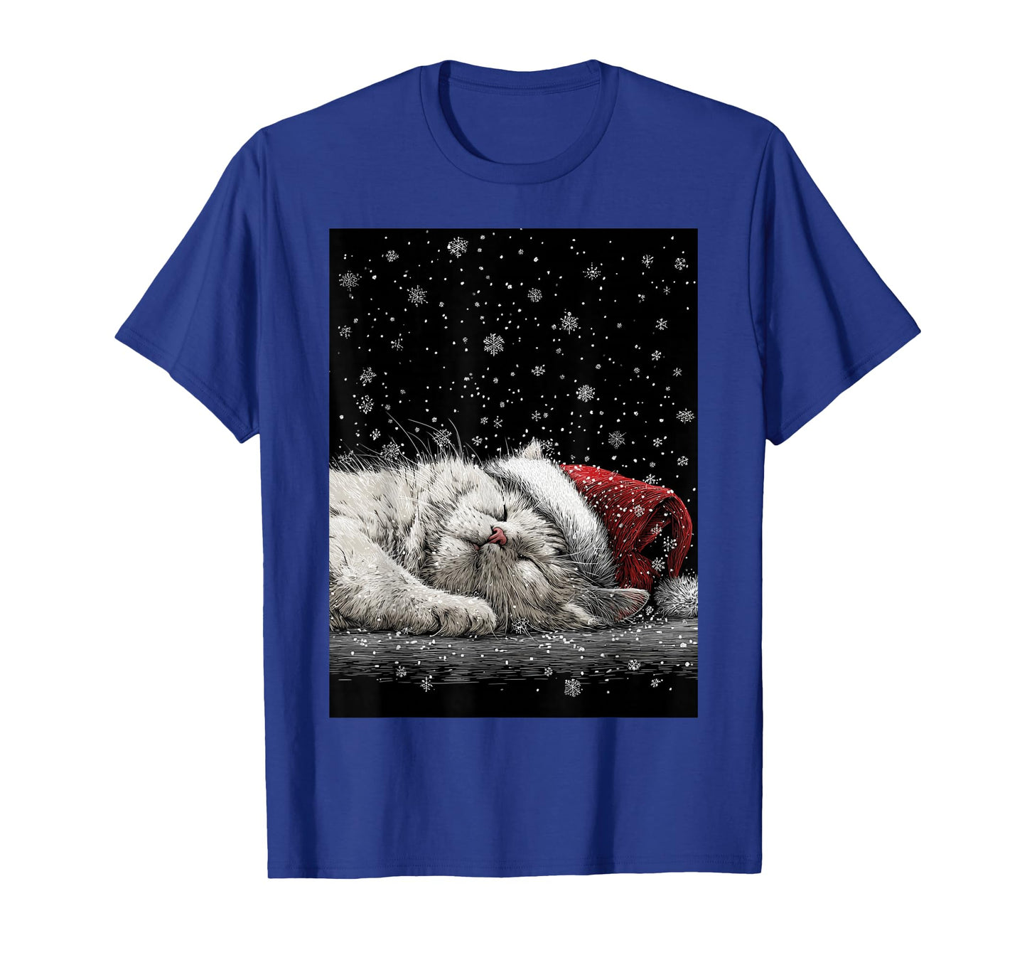 White Cat Christmas T-Shirt