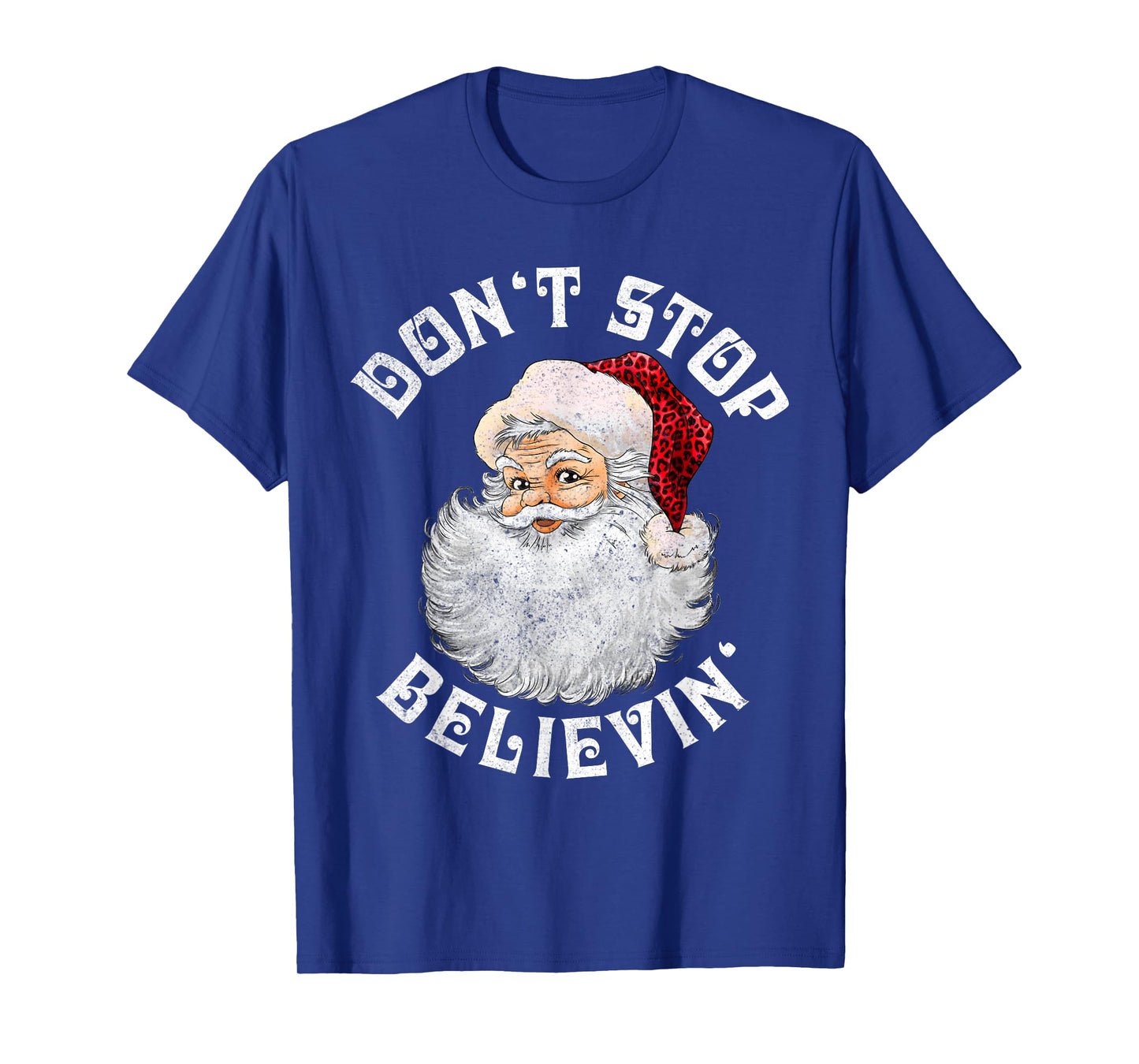 Don't Stop Believin Christmas Santa Pajamas Boys Kids Xmas T-Shirt