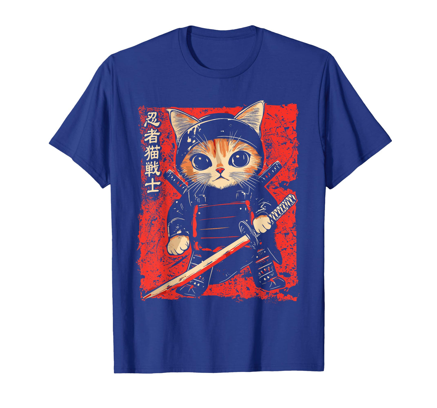 Japanese Samurai Cat Tattoo Kawaii Ninja Cat T-Shirt