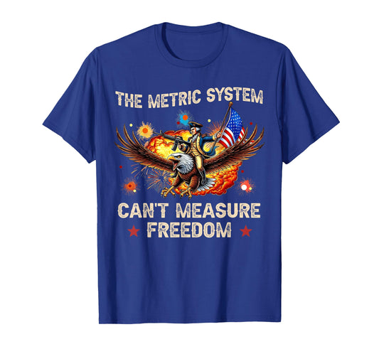 The Metric System Can't Measure Freedom Eagle USA Flag Meme T-Shirt