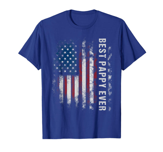 Pappy American Flag Father's Day For Pappy From Daughter Women Kids Men T-Shirt