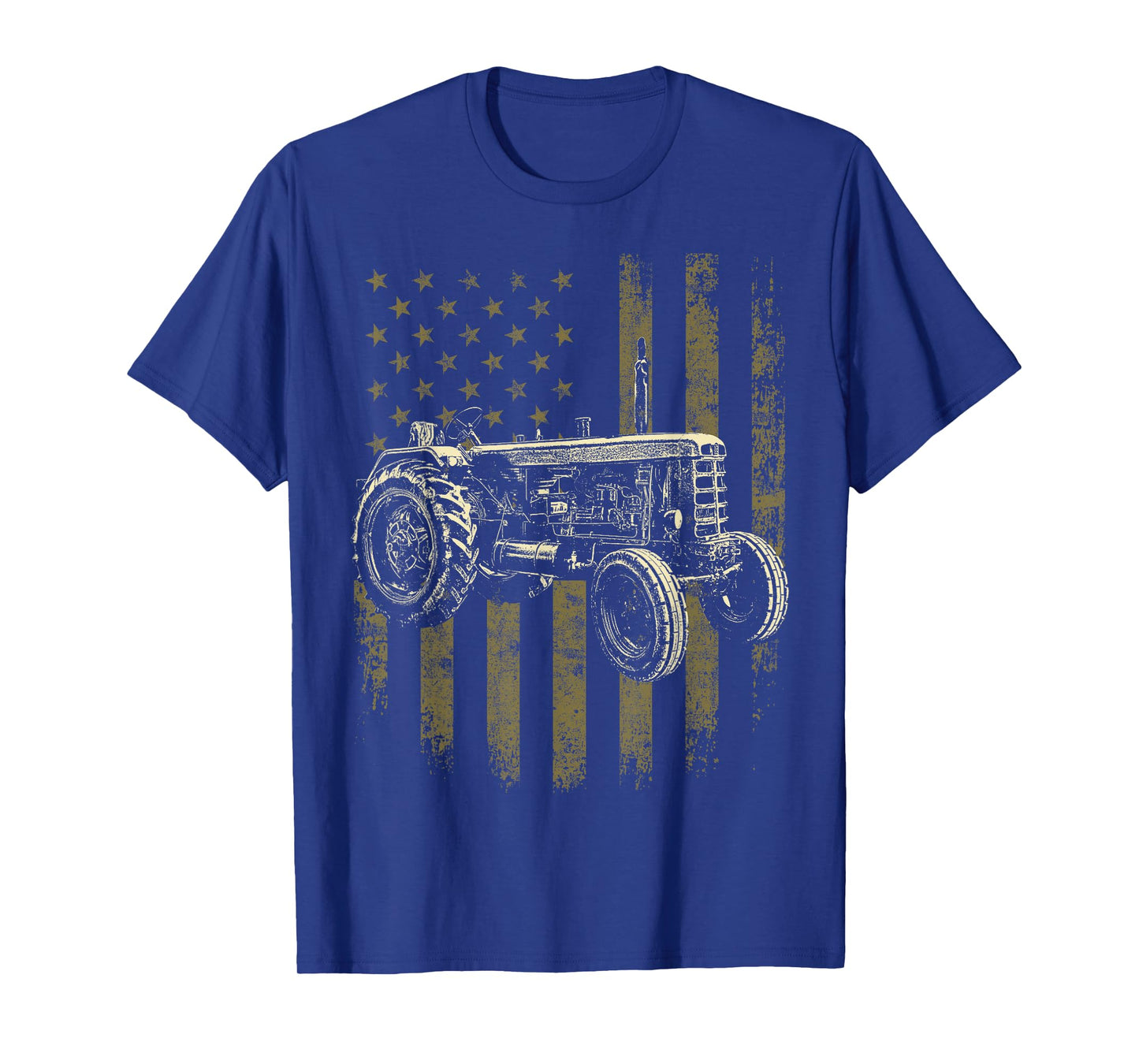 Patriotic Tractor American Flag Tractor Farm Gift Men Women T-Shirt