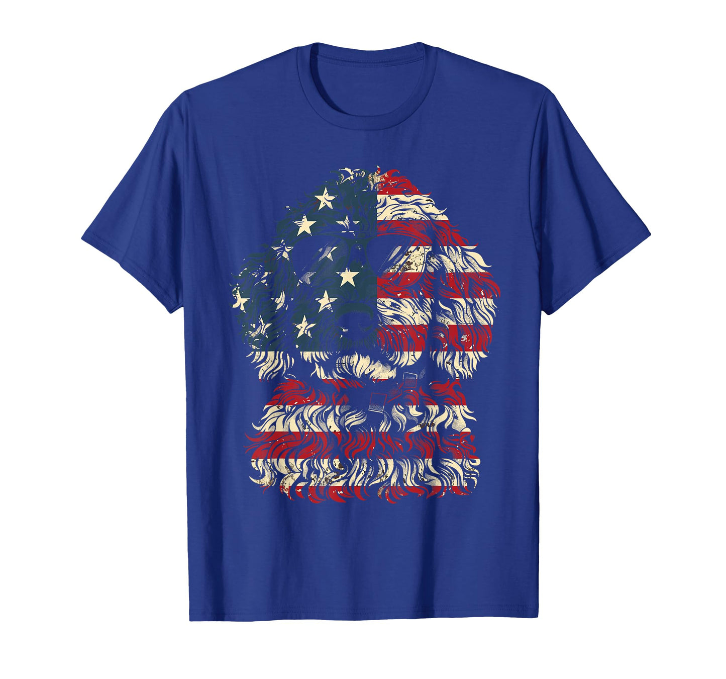 Goldendoodle Doodle Dad American Flag Patriotic Dog Lover T-Shirt