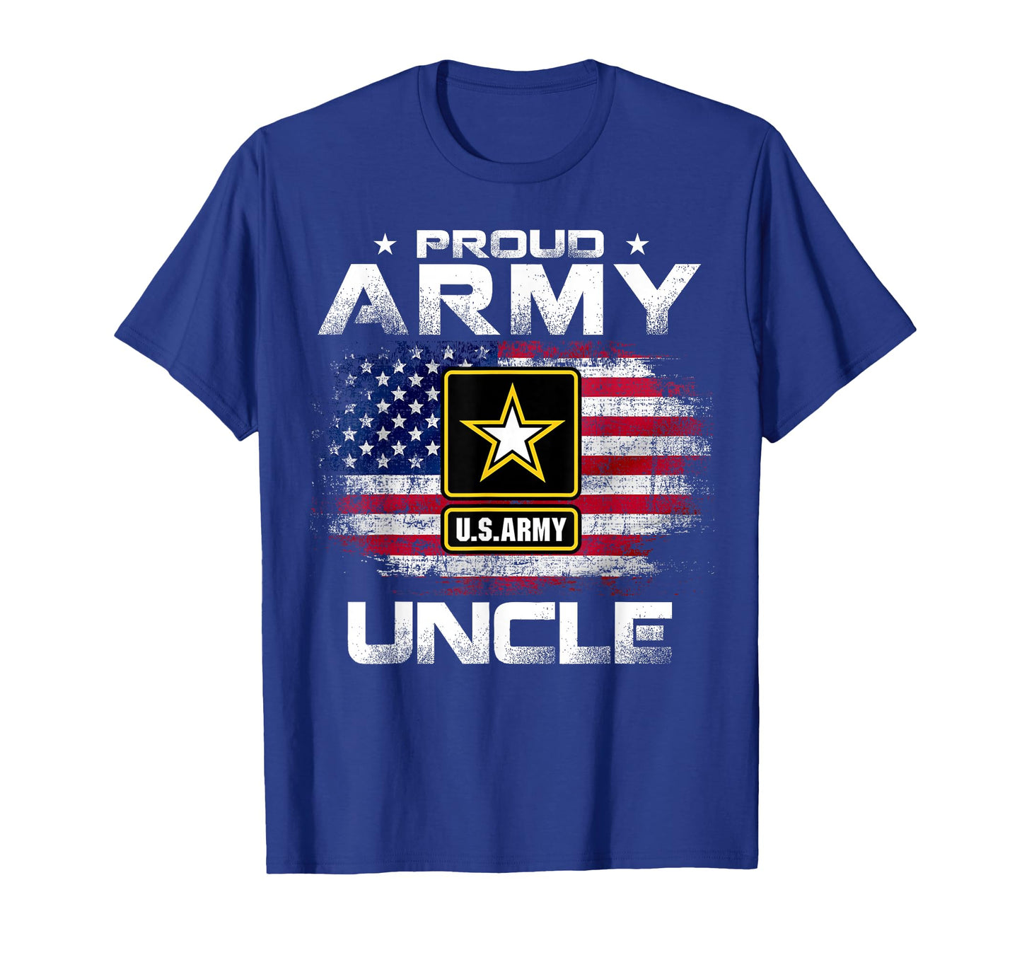 Proud Army Uncle With American Flag For Veteran Gift T-Shirt