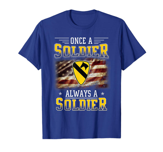 1st Cavalry Division Veteran Always a Soldier Military Xmas T-Shirt