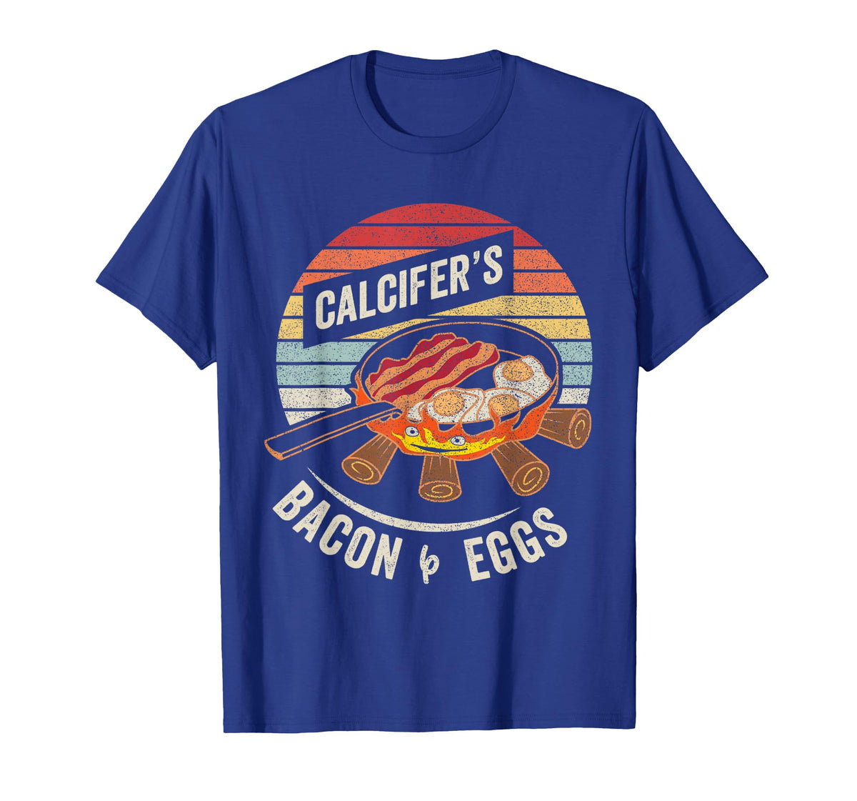 Retro Vintage Calcifer's Bacon and Egg Cook Food Lover T-Shirt