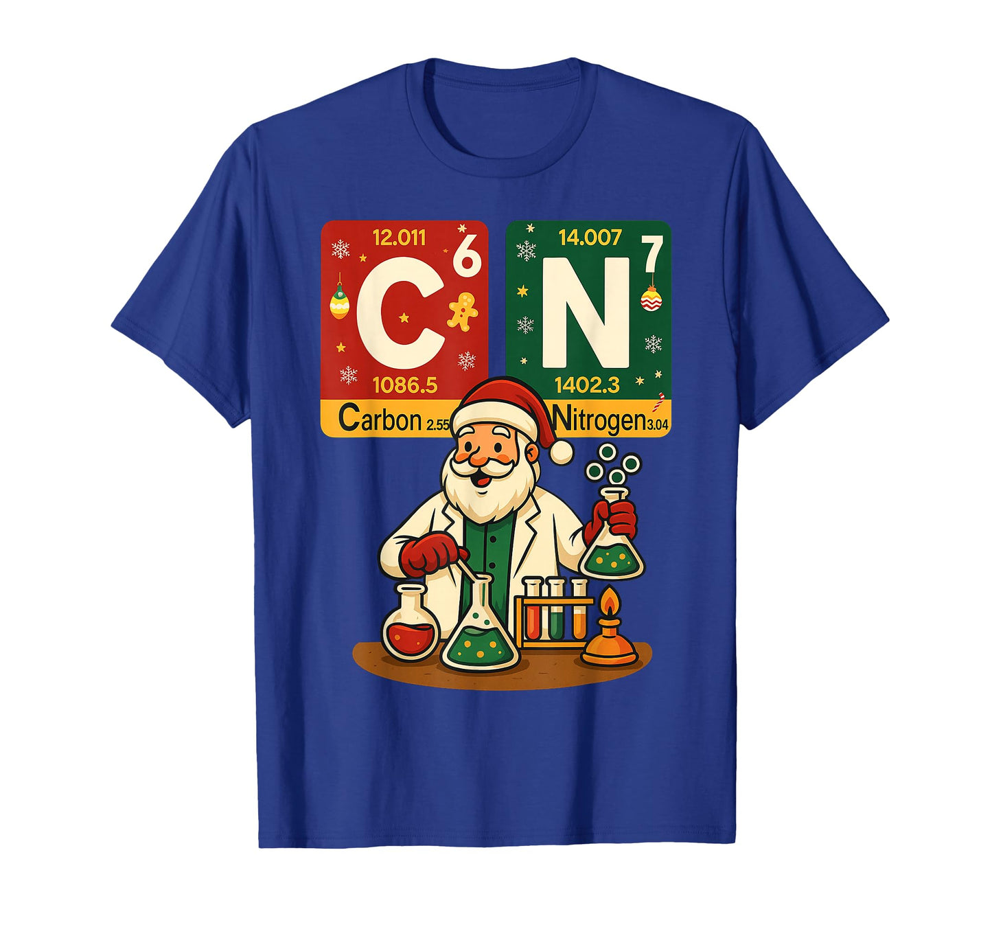 HUGvyn Science Christmas Carbon Nitrogen Six Seven 6 7 Meme T-Shirt