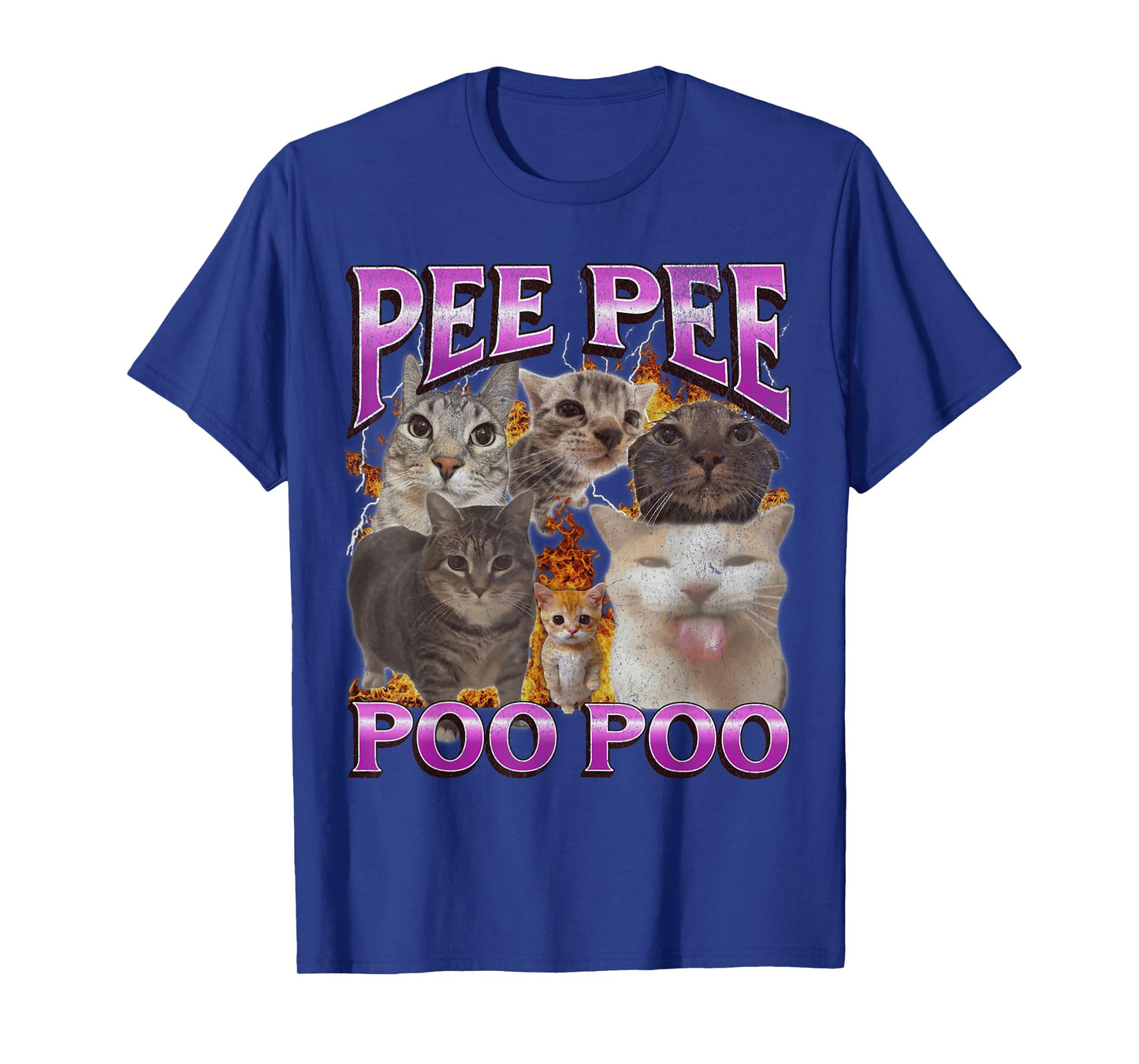 Pee Pee Poo Poo Funny Cat Meme Bootleg Graphic T-Shirt