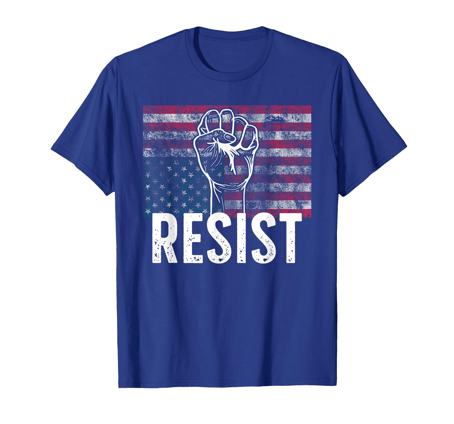 Resist Distressed Upside Down American Flag USA T-Shirt T-Shirt