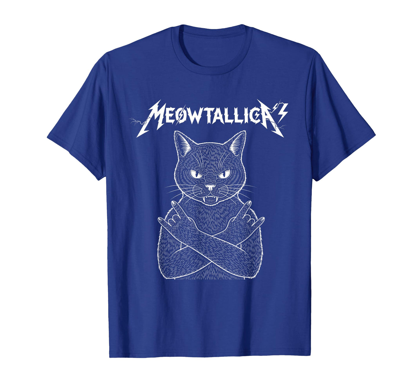Meowtallica Cat Kitten Kitty Lover Thanksgiving Christmas T-Shirt