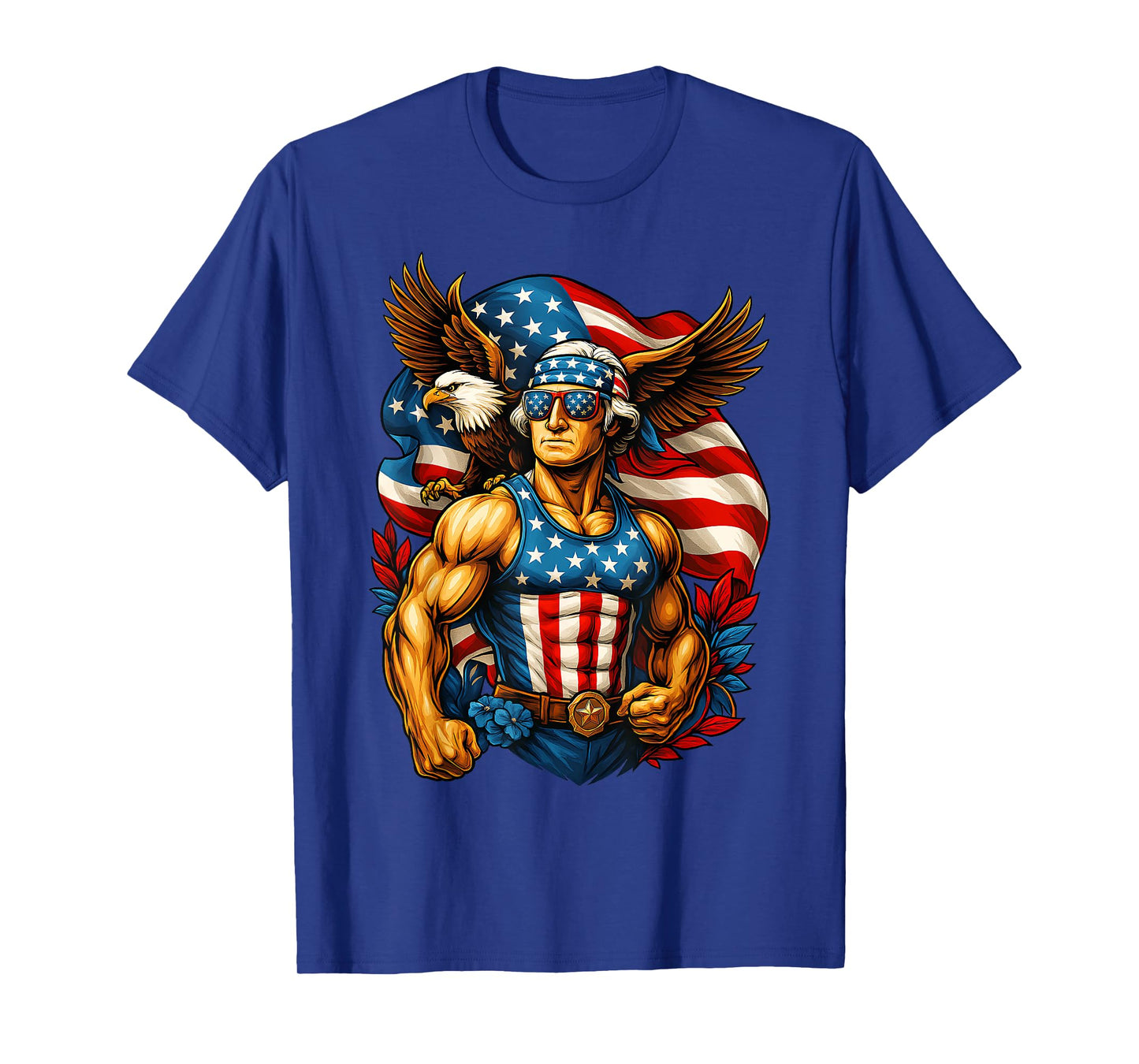 Funny George Washington USA 4th Of July Patriotic Eagle T-Shirt