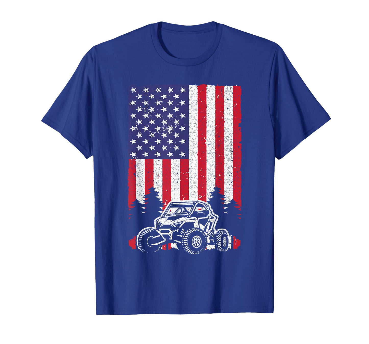SxS for Men Women Offroad Mud Riding 4th of July US Flag T-Shirt
