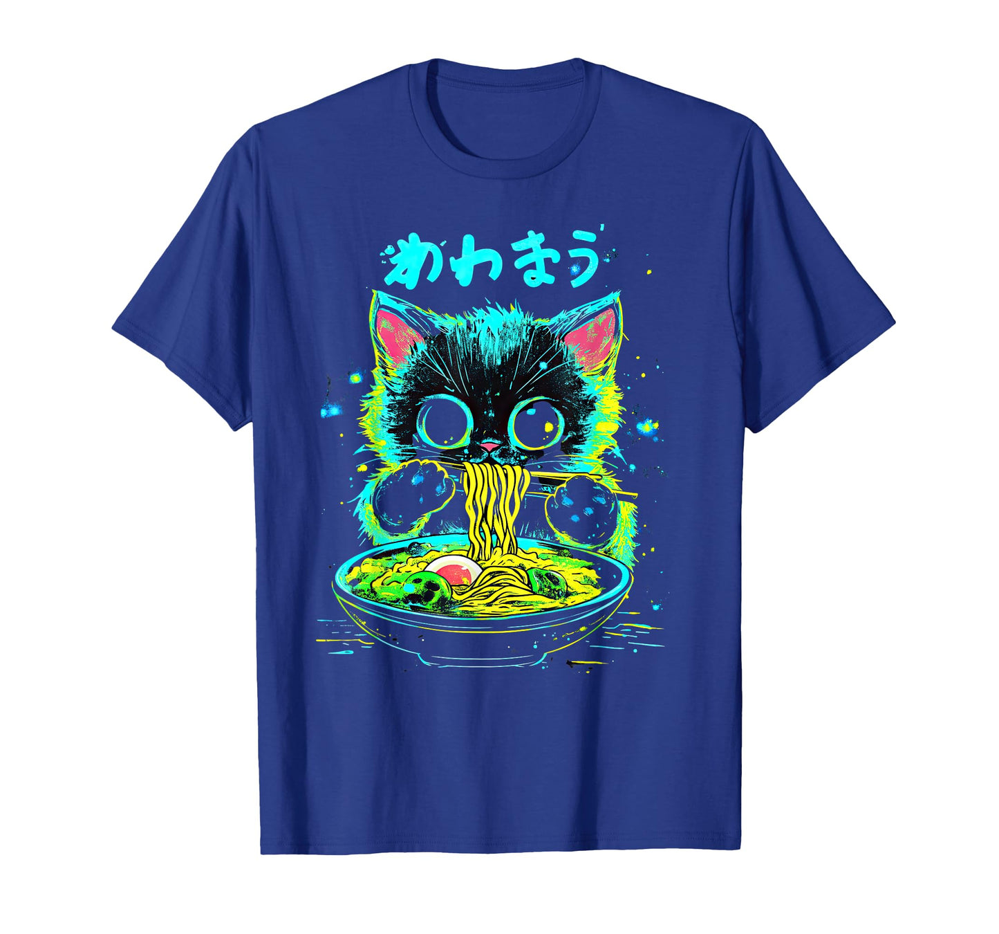 Anime Ramen Cat Japanese Retro Noodles Aesthetic Kawaii Cat T-Shirt