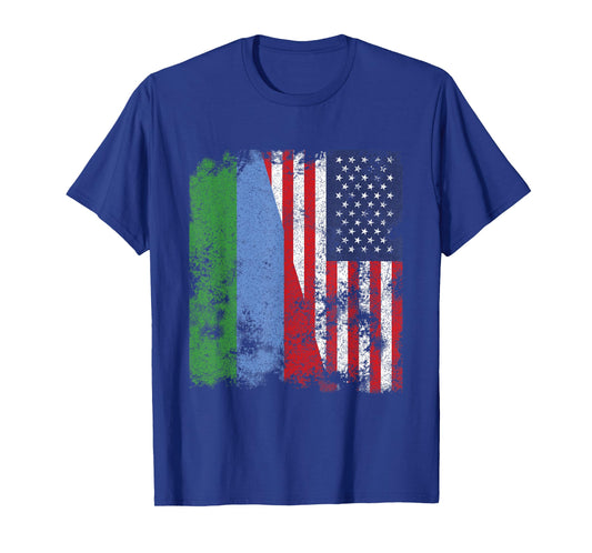 Dagestan USA Flag Distressed - Half American T-Shirt