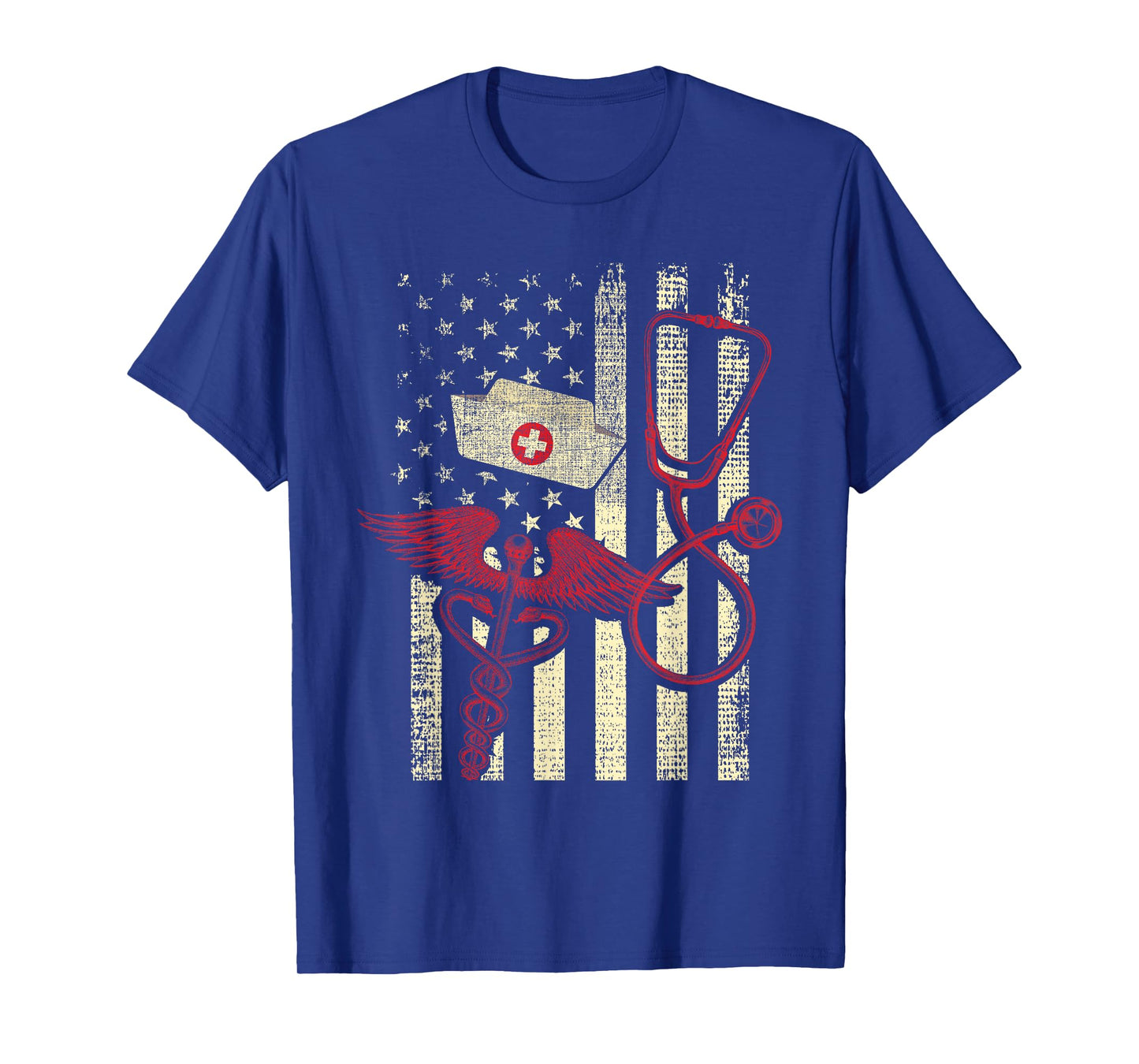 Patriotic Registered Nurse USA Flag Nursing RN Healthcare T-Shirt