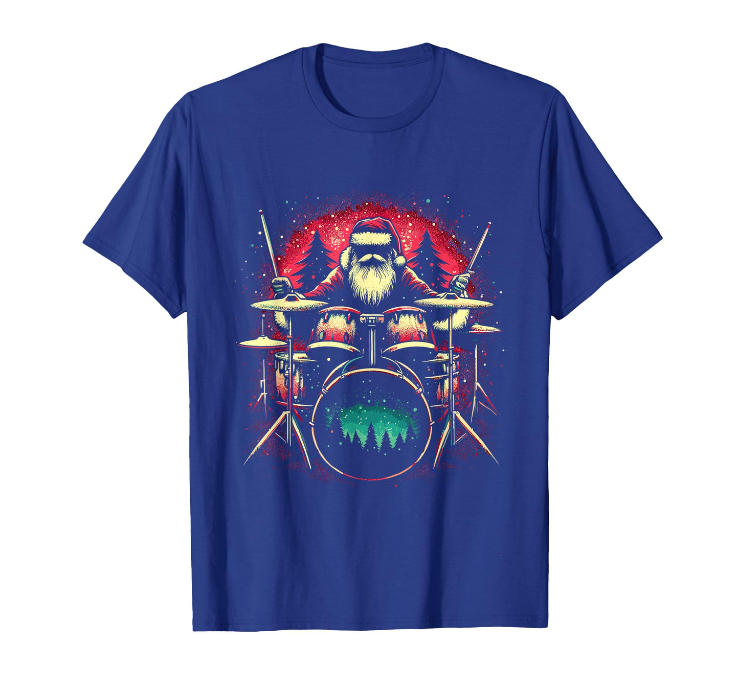 Santa Claus Drummer - Vintage Christmas Drum Set Drums Lover T-Shirt