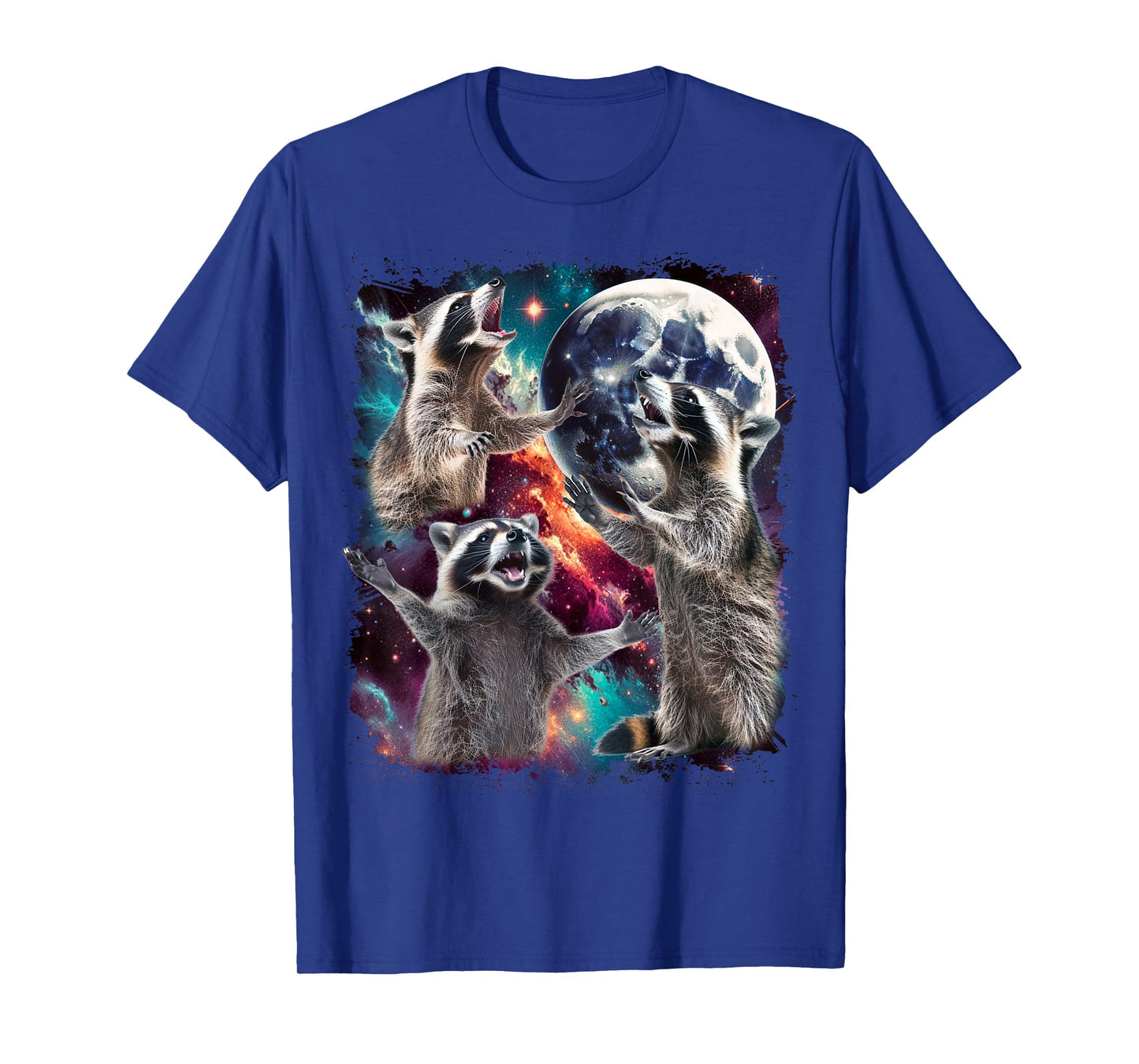 Three Racoon Moon | 3 Racoon Moon Funny Cursed Meme T-Shirt