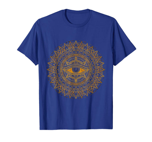 Sacred Geometry Egyptian Eye of Horus Art Kemetic T-Shirt