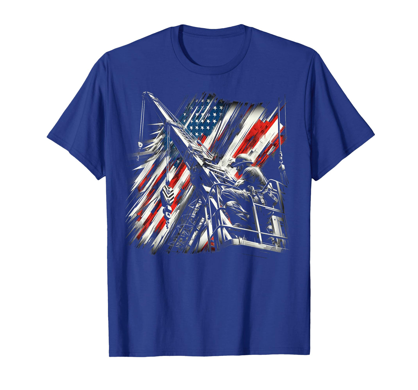 crane operator American Flag, crane operator T-Shirt