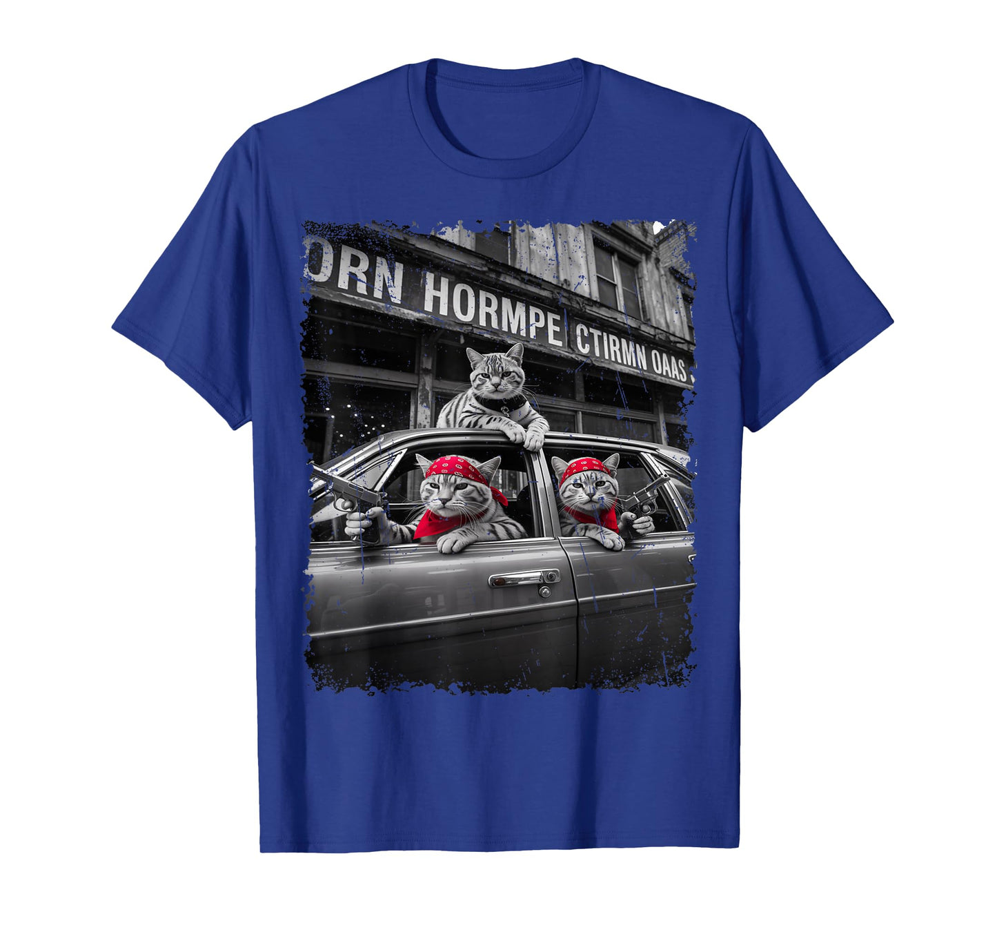Funny Gangster Cats Street Cat Gang Meme GIFS for Men Wonen T-Shirt