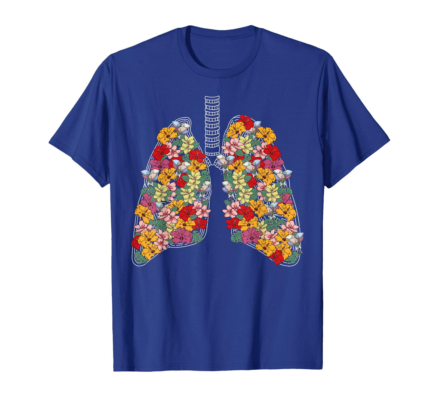 Anatomical Lungs Flowers Medical Science Anatomy Themed T-Shirt