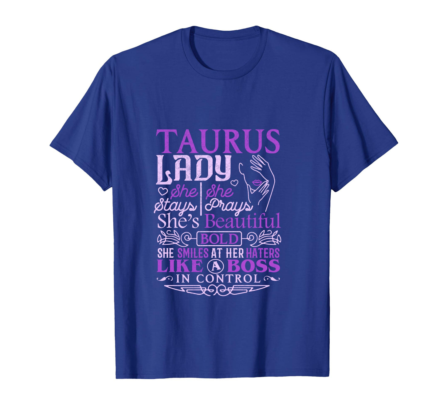 Taurus Lady Shirt Astrology Zodiac Sign Taurus Woman Girl Long Sleeve T-Shirt
