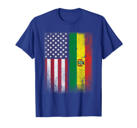 Bolivian American Flag Bolivia Usa America Gift T-Shirt for Women Kids Men