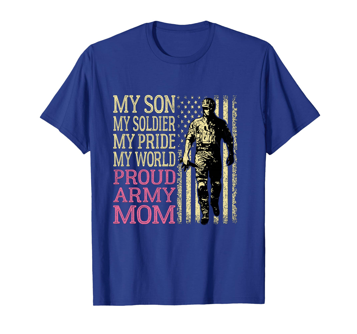 My Son My Soldier Hero Proud Army Mom US Military Mother Long Sleeve T-Shirt