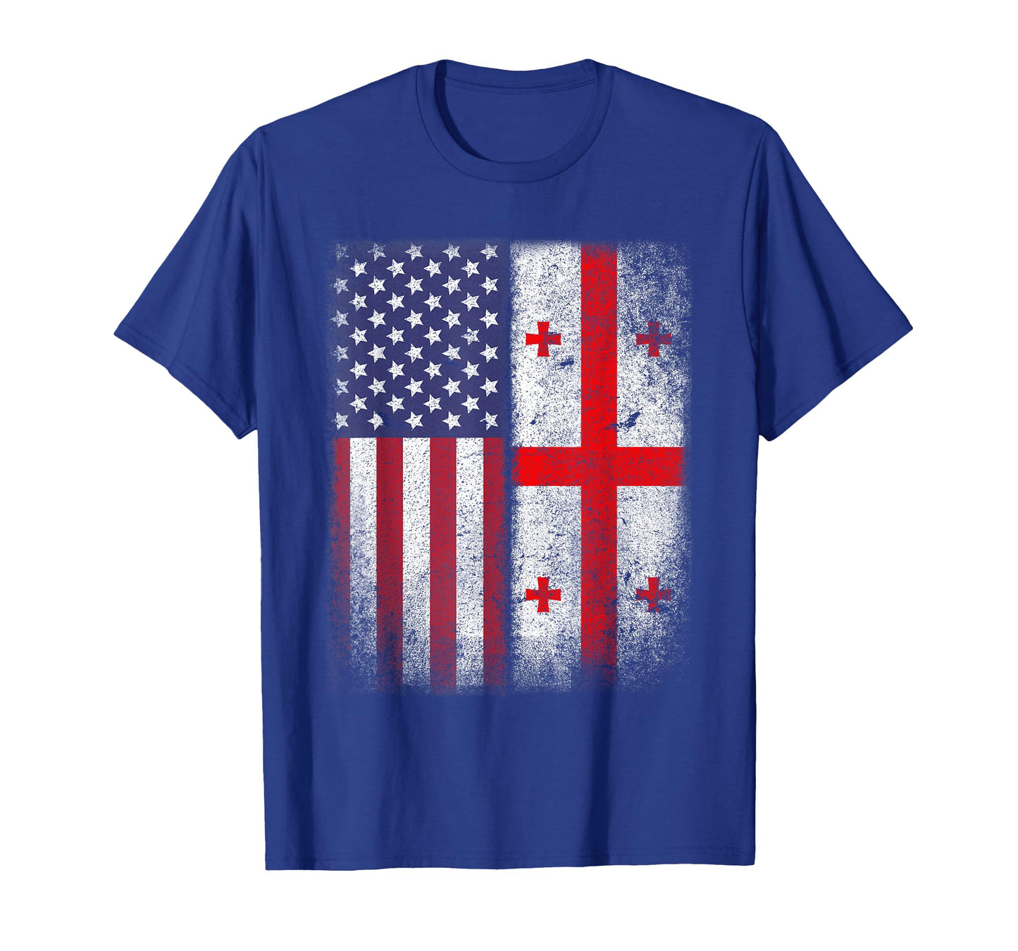 Georgian American Flag T-shirt Georgia Republic Country Usa T-Shirt