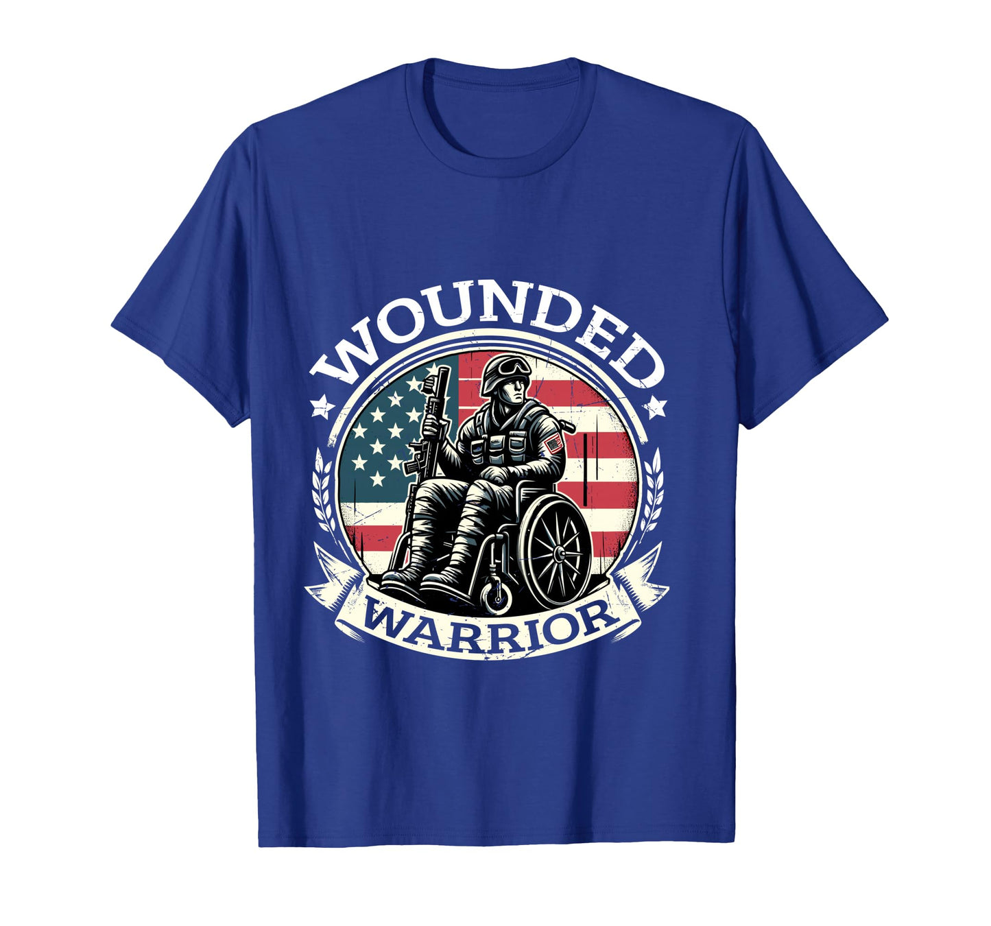 Wounded Warrior American Hero Veteran Military Support Long Sleeve T-Shirt