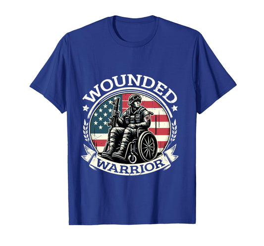 Wounded Warrior American Hero Veteran Military Support Long Sleeve T-Shirt
