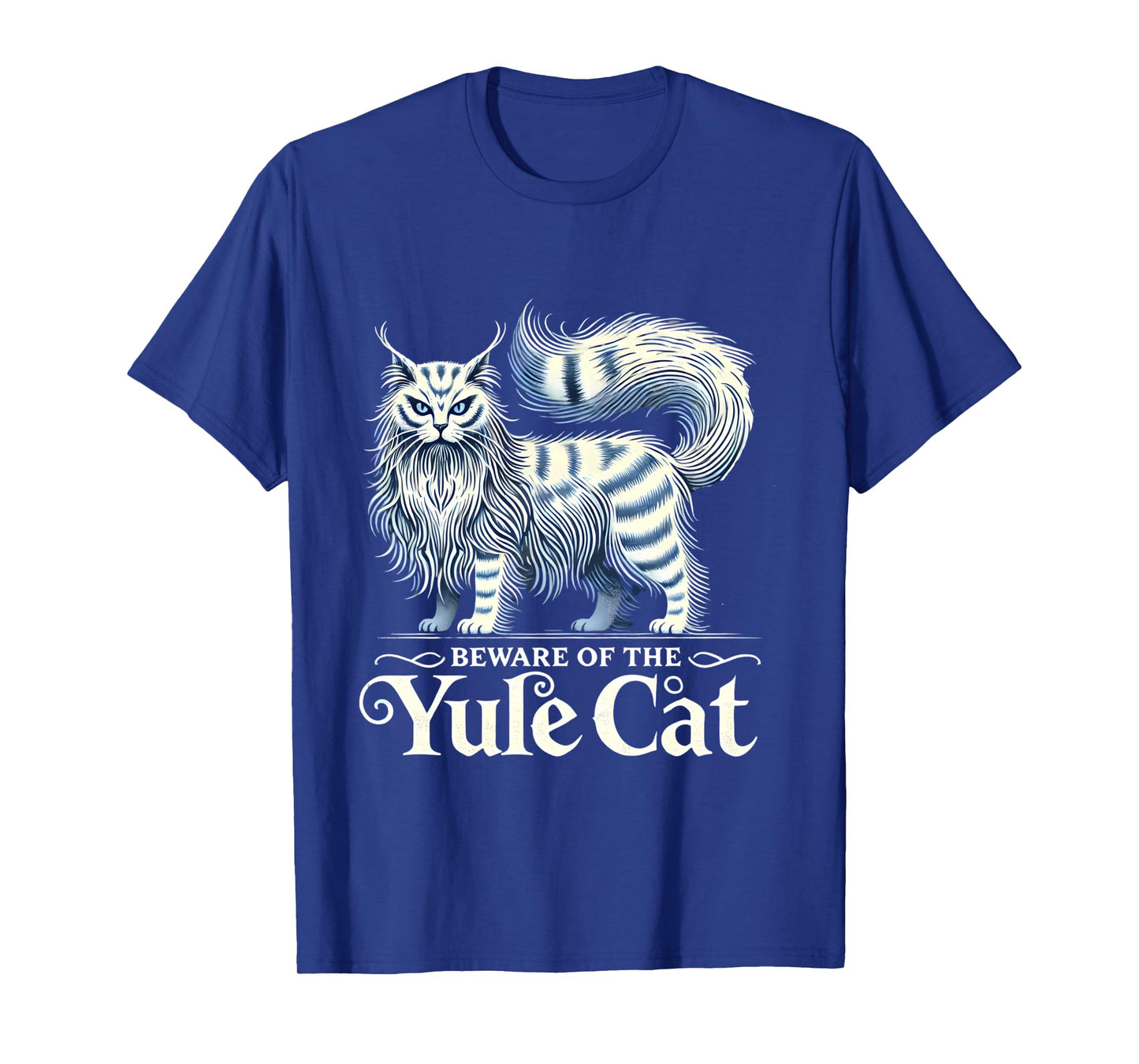 Beware of the Yule Cat Jolakotturinn Icelanic Folklore Long Sleeve T-Shirt