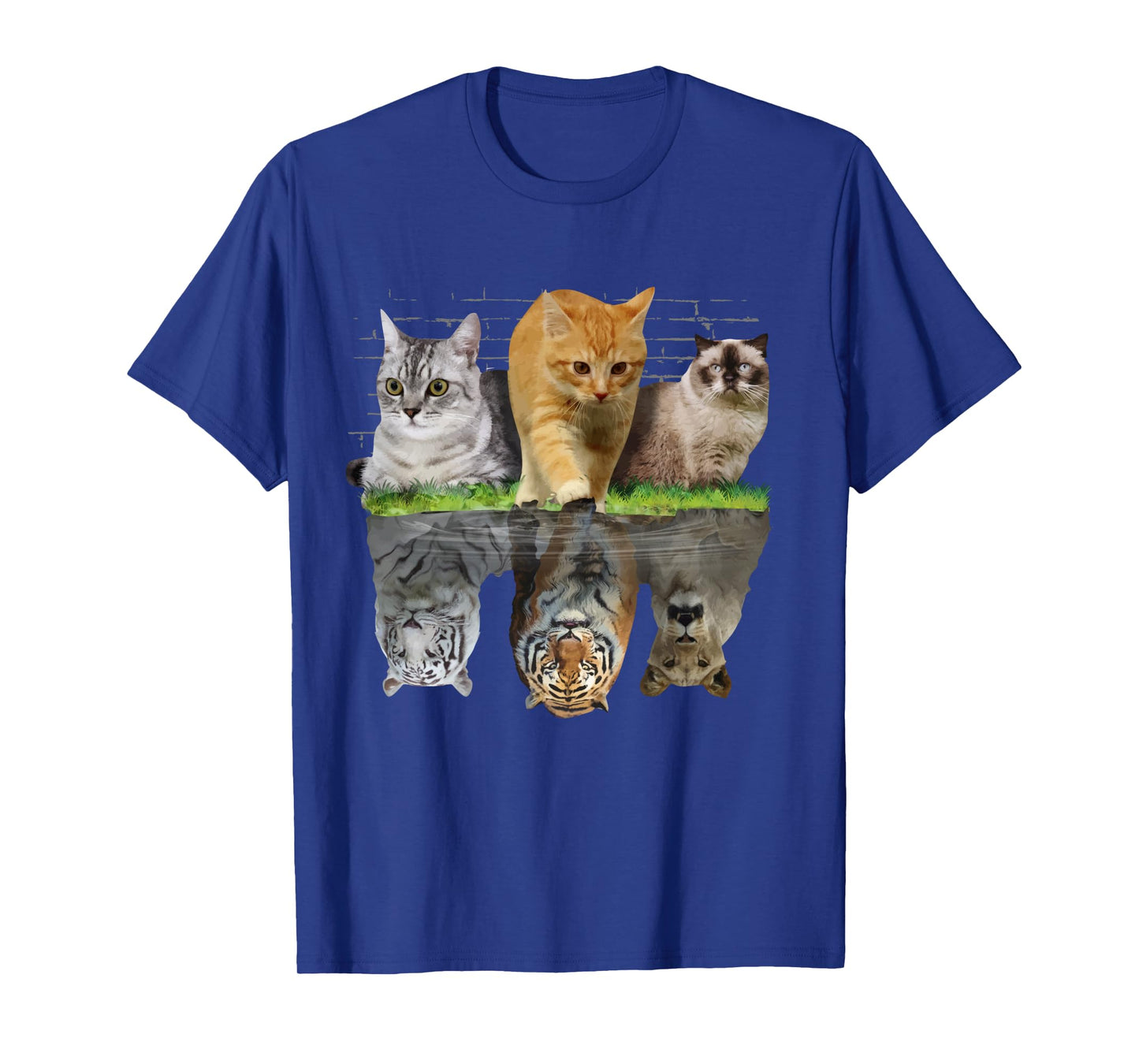 Fun Cat Reflection Gift Design Idea Long Sleeve T-Shirt