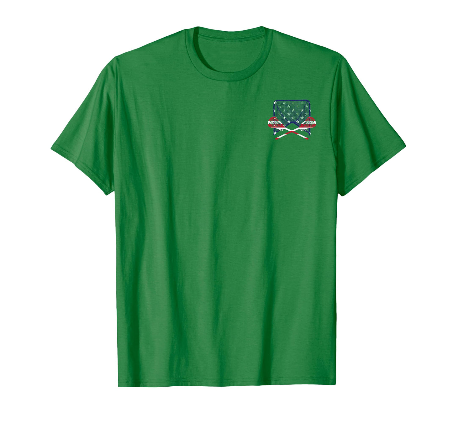 American Flag Lax 4th of July USA Sticks Lacrosse Goalie T-Shirt